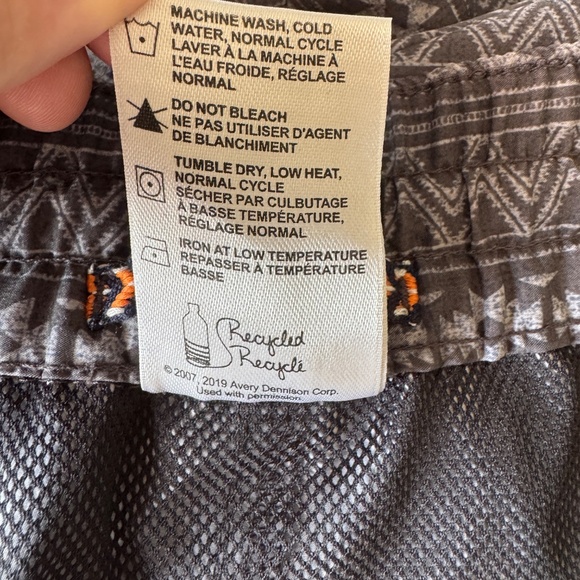 Far West Men's Aztec Swim Trunks Board Shorts Gray Size 2XL Tribal Mesh Brief - Picture 9 of 15